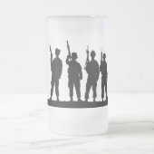 Silhouette für einfache Soldaten Mattglas Bierglas (Mittel)