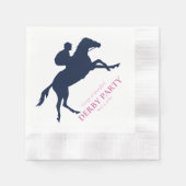 Silhouette für einfaches Blaues Rennen Serviette (Vorderseite)