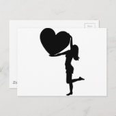 Silhouette für Frauen - Valentine Postkarte