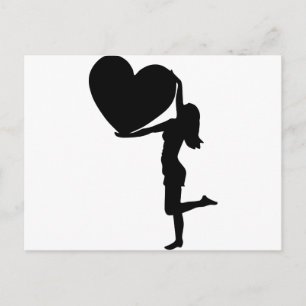 Silhouette für Frauen - Valentine Postkarte