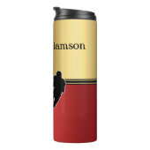 Silhouette für Fußball und Spieler Thermosbecher (Nach rechts gedreht)