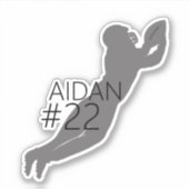 Silhouette für Fußballspieler Aufkleber (Vorderseite)