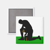 Silhouette für Fußballspieler Magnet (Vorderseite/Rückseite)