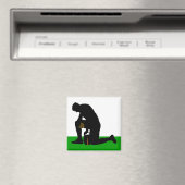 Silhouette für Fußballspieler Magnet (In Situ (Geschirrspüler))