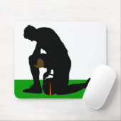Silhouette für Fußballspieler Mousepad (Mit Mouse)
