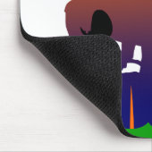Silhouette für Fußballspieler Mousepad (Ecke)