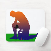 Silhouette für Fußballspieler Mousepad (Mit Mouse)