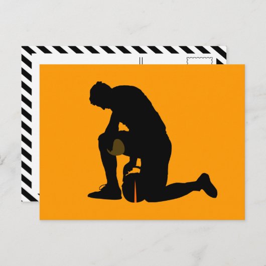 Silhouette für Fußballspieler Postkarte (Vorne/Hinten)