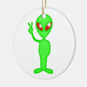 Silhouette für grüne Alien Keramik Ornament (Links)