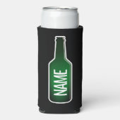 Silhouette für grüne Bierflaschen Selters Dosenkühler (Seltzer Vorderseite)