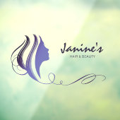 Silhouette für Haare und Schönheit, Bue-ID873 Fensteraufkleber (Blatt 3)