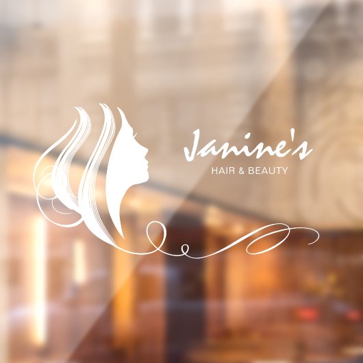 Silhouette für Haare und Schönheit Weiß ID873 Fens Fensteraufkleber (Blatt 2)