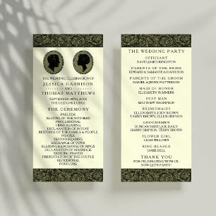 Silhouette für Hochzeiten im Art Deco Werbekarte