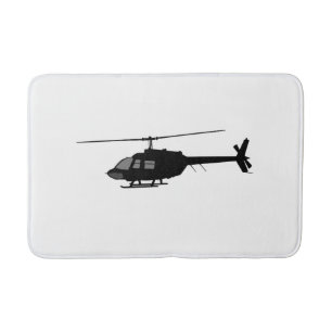Silhouette für Hubschrauber-Chopper - Farbe anpass Badematte