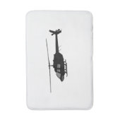 Silhouette für Hubschrauber-Chopper - Farbe anpass Badematte (Vorderseite Vertikal)