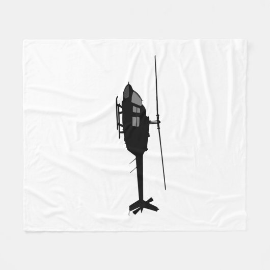 Silhouette für Hubschrauber-Chopper - Farbe anpass Fleecedecke (Vorderseite (Horizontal))