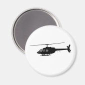 Silhouette für Hubschrauber-Chopper - Farbe anpass Magnet (Vorderseite/Rückseite)