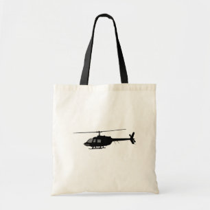 Silhouette für Hubschrauber-Chopper - Farbe anpass Tragetasche