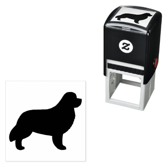 Silhouette für Hunde in Neufundland Permastempel (Beispiel)