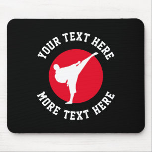 Silhouette für Kampfkunst Mousepad