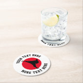 Silhouette für Kampfkunst Runder Pappuntersetzer (Vor Ort)