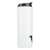 Silhouette für lange Haare Dackel Schwarzes Wasser Thermosbecher (Nach links gedreht)