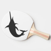 Silhouette für Marlin-Fische - Farbe wählen Tischtennis Schläger (Seitenansicht)