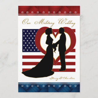 Silhouette für militärische Hochzeitseinladung - H Einladung