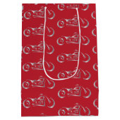 Silhouette für Motorräder Mittlere Geschenktüte (Rückseite)