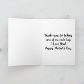 Silhouette für Mutter und Kind Feiertagskarte (Innenseite)