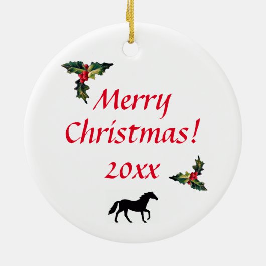 Silhouette für Pferde Keramik Ornament (Hinten)