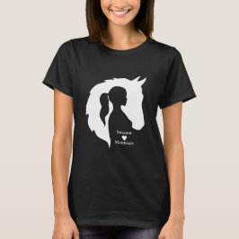 Silhouette für Pferde und Mädchen T-Shirt
