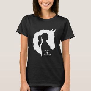 Silhouette für Pferde und Mädchen T-Shirt