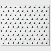 Silhouette für Schneeschuhfahrer Geschenkpapier (Flach)