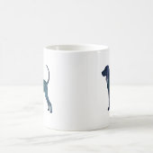 Silhouette für Schwarz-Tan Coonhound Kaffeetasse (Mittel)
