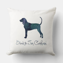 Silhouette für Schwarz-Tan Coonhound Kissen