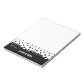 Silhouette für Schwarz-Weiß-Absolventen Notizblock (Rotiert)