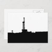Silhouette für Schwarz-Weiß-Bohrgestänge Postkarte (Vorne/Hinten)