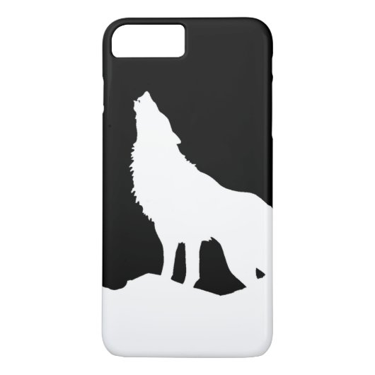 Silhouette für Schwarz-Weiß-Wolf Case-Mate iPhone Hülle (Rückseite)
