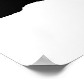 Silhouette für Schwarz-Weiß-Wolf Poster (Ecke)