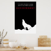 Silhouette für Schwarz-Weiß-Wolf Poster (Küche)