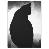 Silhouette für Schwarze Katzen Klemmbrett (Rückseite)
