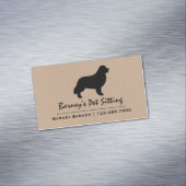 Silhouette für Schwarze Neufundland Magnetische Visitenkarte (Beispiel)