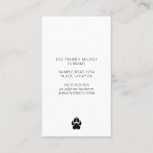 Silhouette für Schwarze und Weiße Hunde Moderner H Visitenkarte (Rückseite)