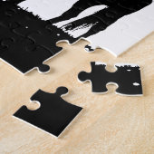 Silhouette für Schwarze und Weiße Pferde Puzzle (Seite)