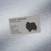 Silhouette für Schwarzer Spitz Magnetische Visitenkarte (Beispiel)