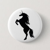 Silhouette für Schwarzes Einhorn Button (Vorderseite)
