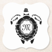 Silhouette für Schwarzmeerschildkröten Untersetzer (Vorderseite)