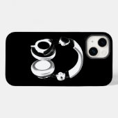 Silhouette für Schwarzweiß-Headphones Case-Mate iPhone Hülle (Rückseite (Horizontal))