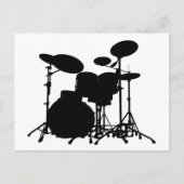 Silhouette für Schwarzweiß-Trommelkassette - für T Postkarte (Vorderseite)